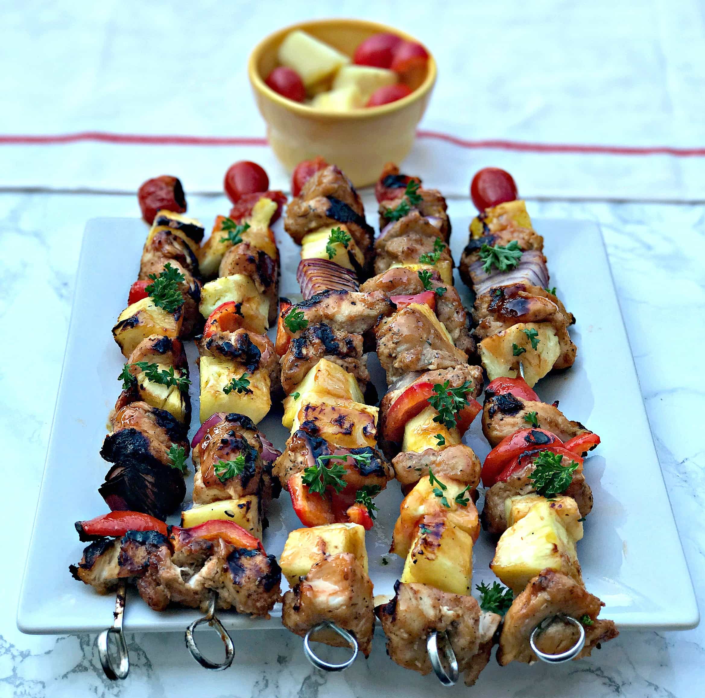 Hawaiian Pineapple Chicken Skewers