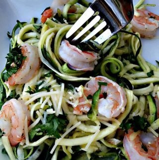 healthy shrimp scampi zucchini noodles