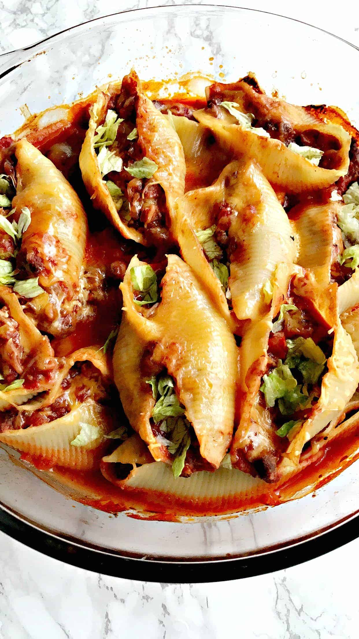 Healthy, Lightened-Up Cheeseburger Stuffed Shells