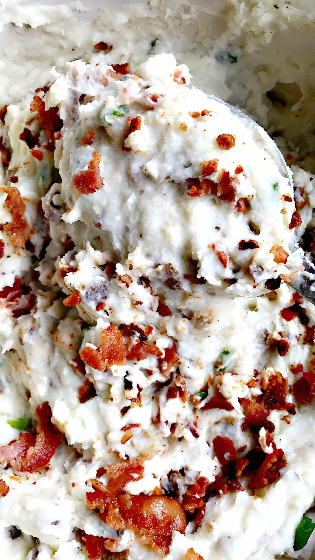 Dutch Oven Skin-On Mashed Potatoes with Bacon