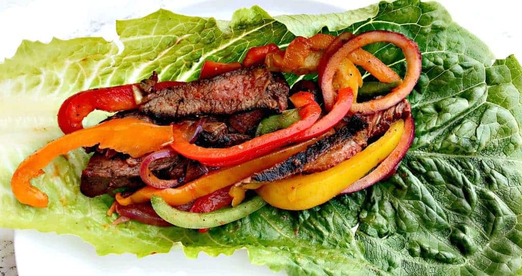 Spicy Low Carb Paleo Carne Asada Steak Lettuce Wraps 9708