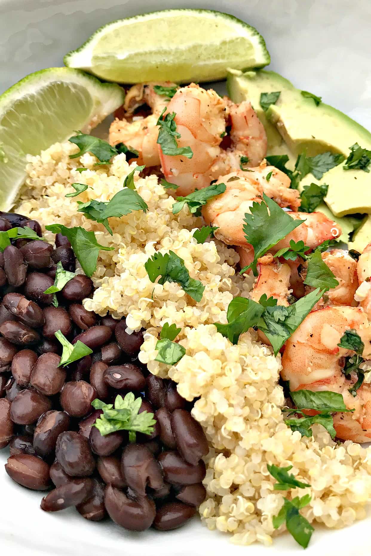 Cilantro Lime Shrimp Quinoa Bowl