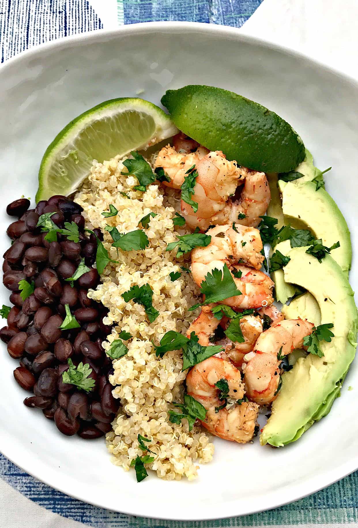 Cilantro Lime Shrimp Quinoa Bowl