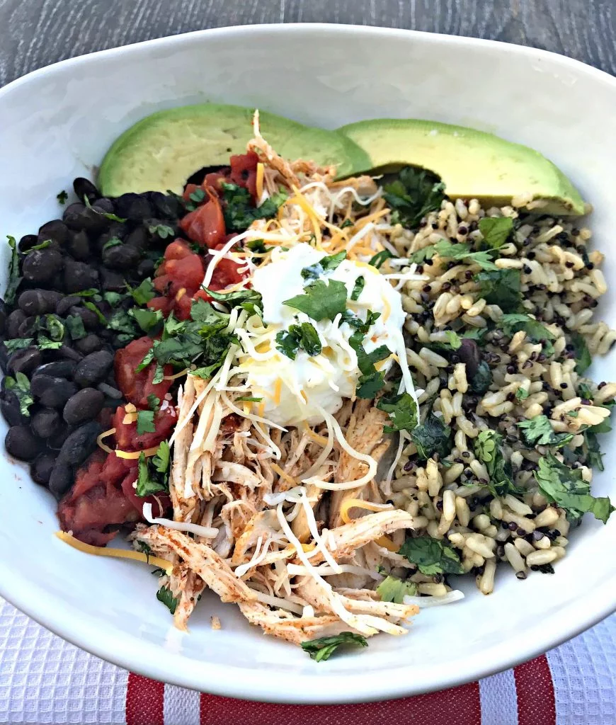 Instant Pot Chicken, Black Bean, and Quinoa Burrito Bowls - Instant Loss -  Conveniently Cook Your Way To Weight Loss