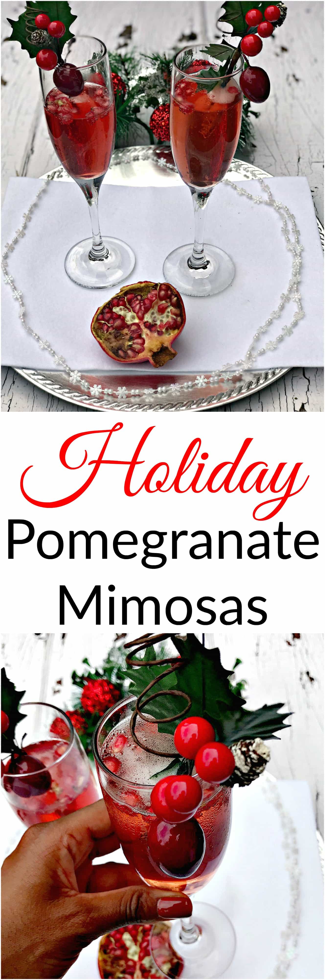 Pomegranate Holiday Mimosas