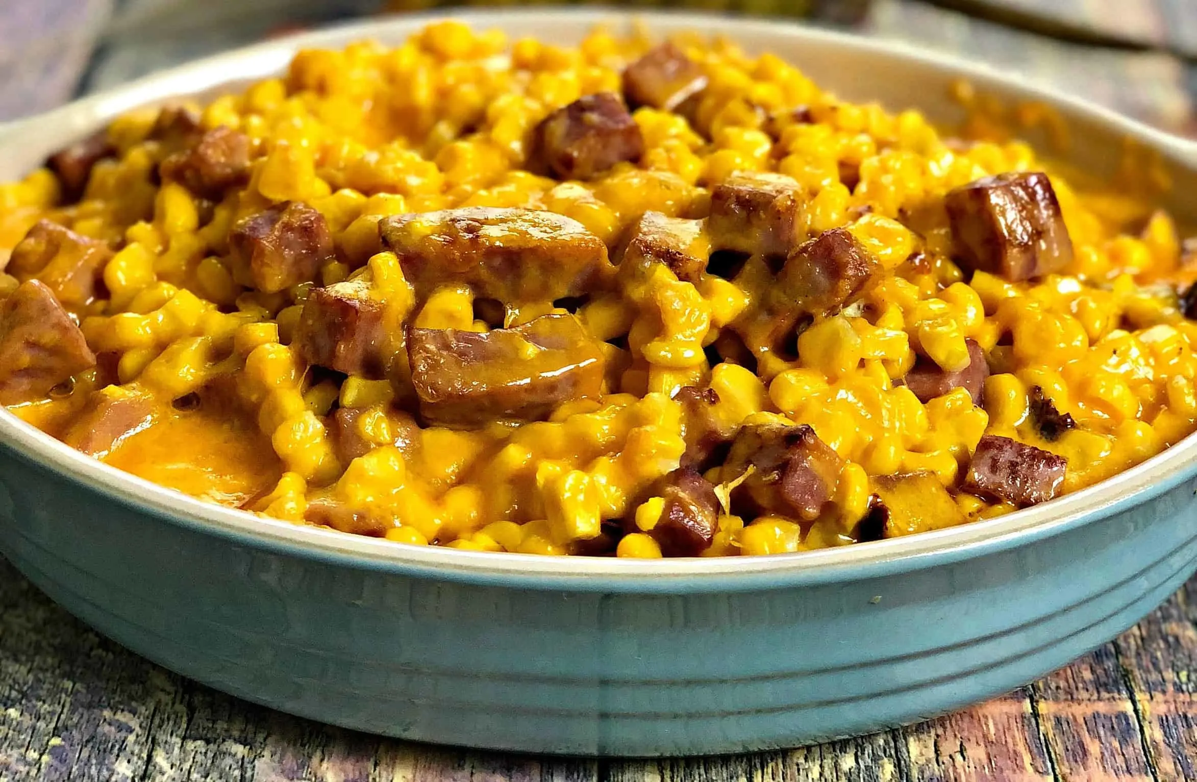 Instant Pot Baked Creamed Cheesy Corn With Ham