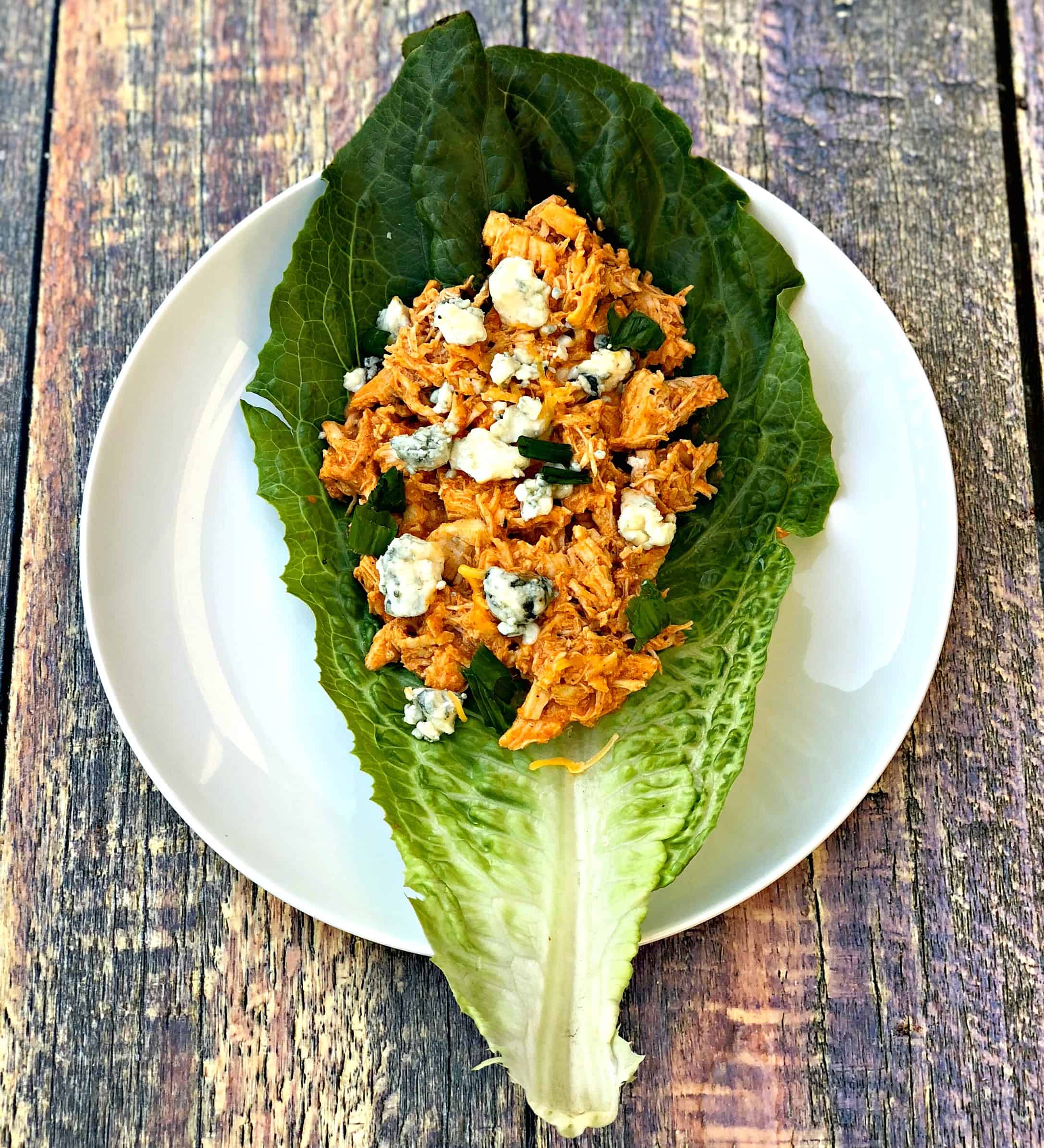 Instant Pot Keto Low Carb Cheesy Buffalo Chicken Lettuce Wraps