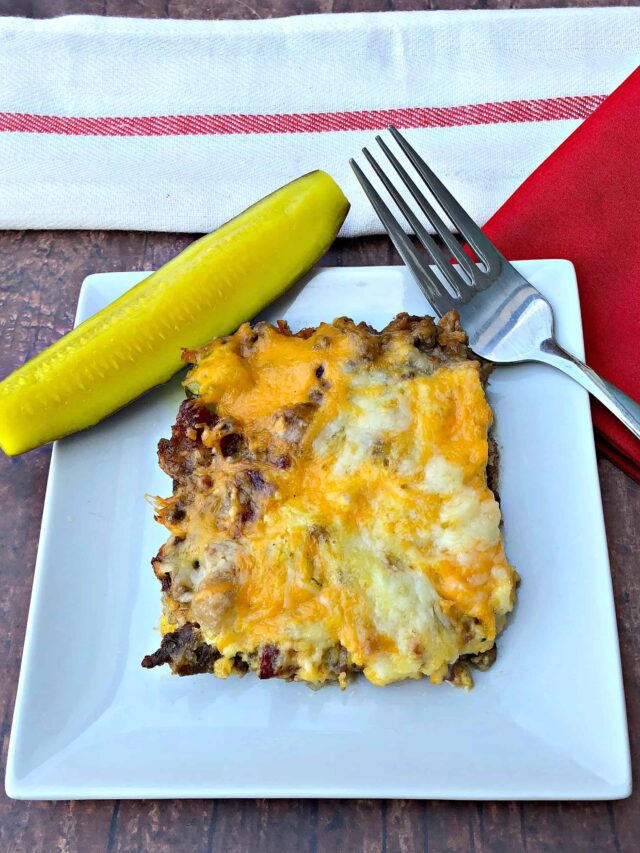 Low-Carb Bacon Cheeseburger Casserole Recipe