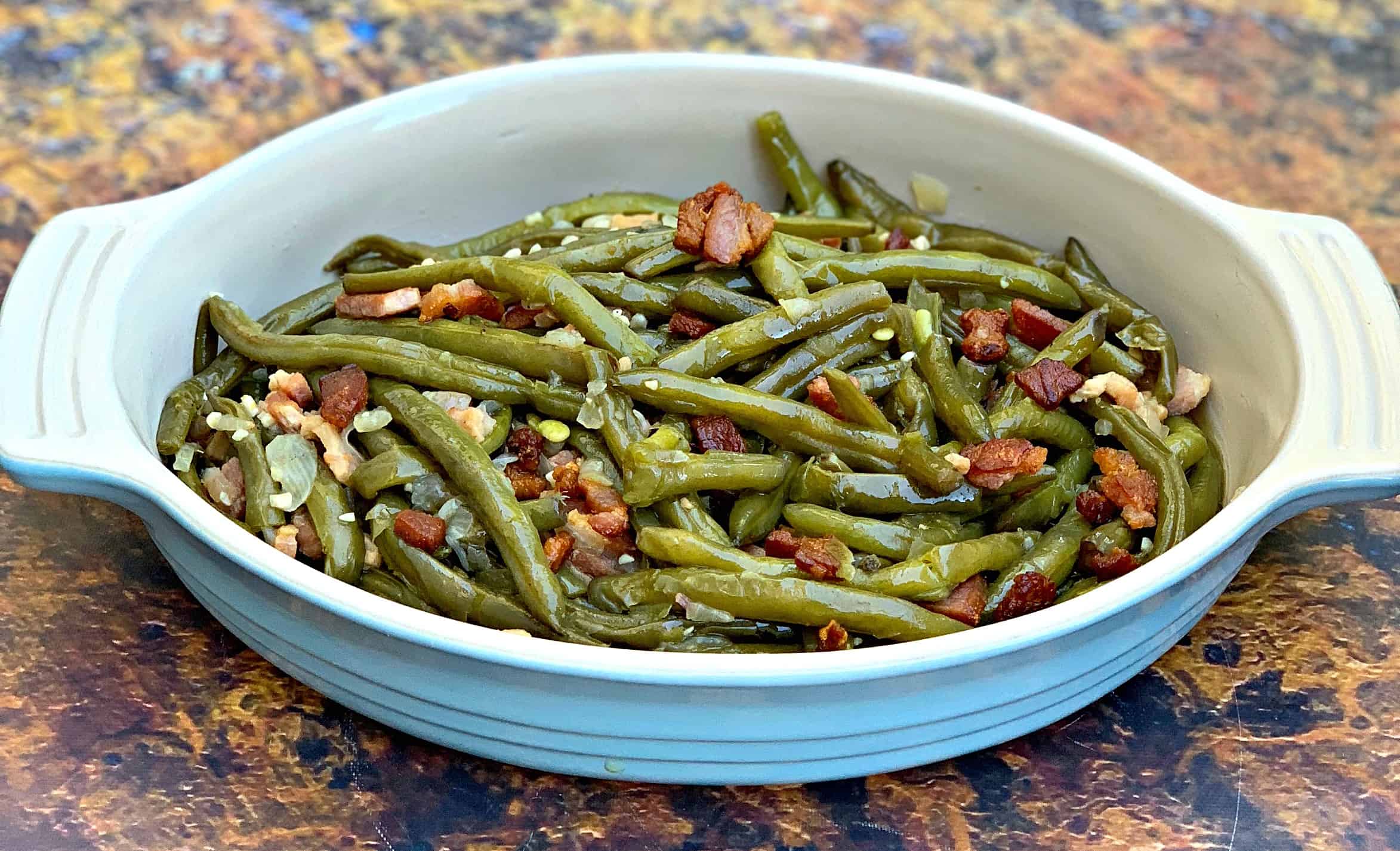 Grandma's Southern Crockpot Green Beans {Easy} - Key To My Lime