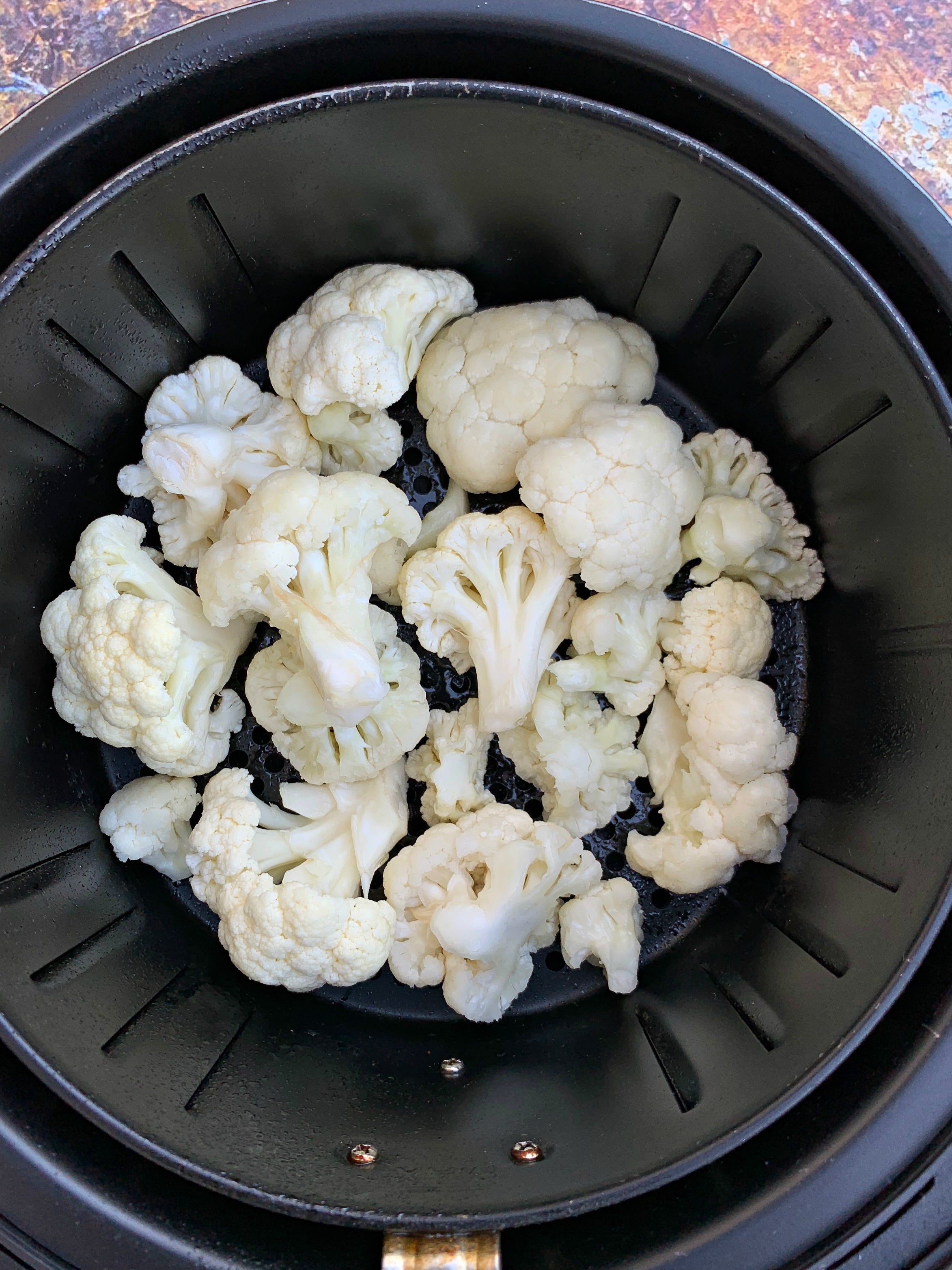 Easy Air Fryer Buffalo Cauliflower + {VIDEO}