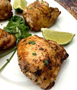 Easy Air Fryer Cilantro Lime Marinated Chicken Thighs