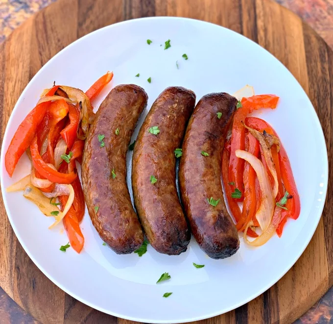 Grilled Sausage With Peppers And Onions - A Southern Soul