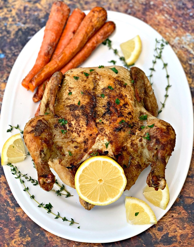 Homemade Rotisserie Chicken in the Air Fryer • GrownUp Dish
