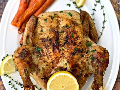 Air Fryer Rotisserie Chicken - The Midnight Baker