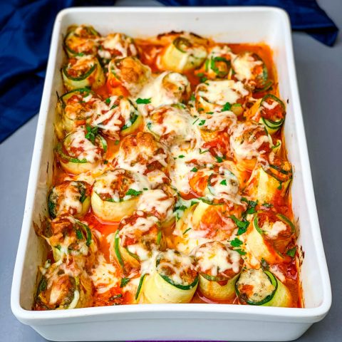 Easy, Zucchini Lasagna Roll Ups