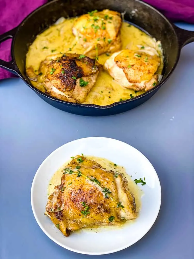 Smothered Chicken Thighs in Onion Gravy Recipe