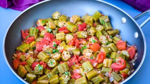 Okra and 2025 tomatoes instant pot