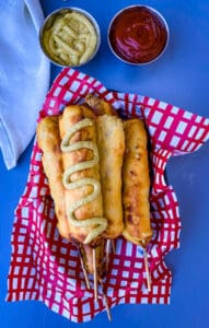 Air Fryer Corn Dogs + VIDEO