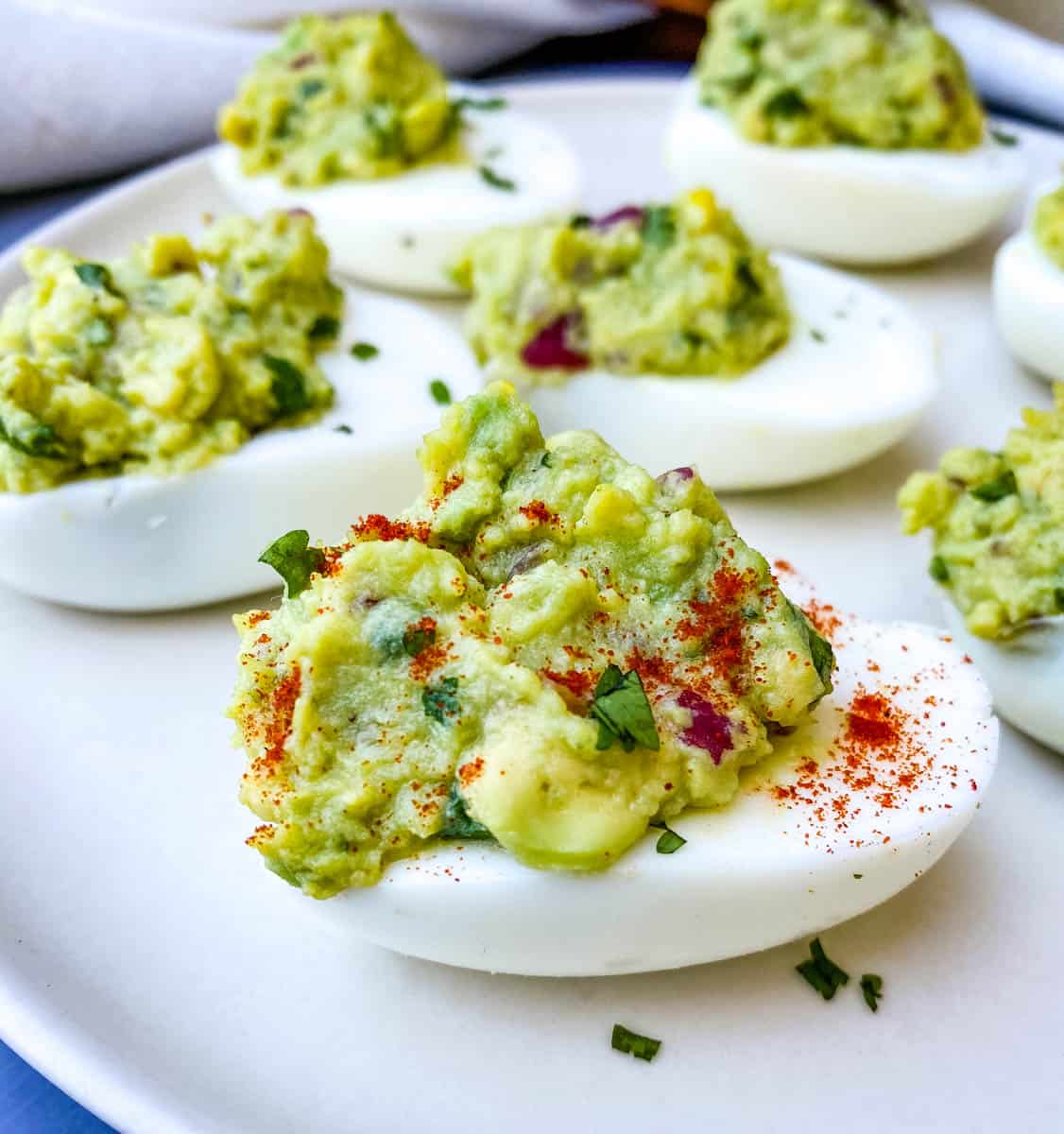 Easy Avocado Deviled Eggs + {VIDEO}