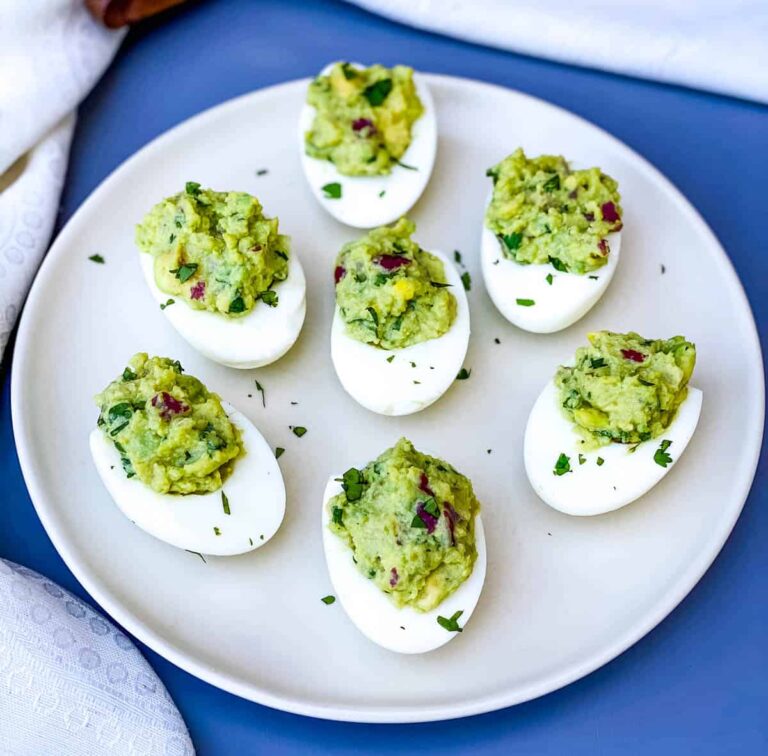 Easy Avocado Deviled Eggs + {VIDEO}