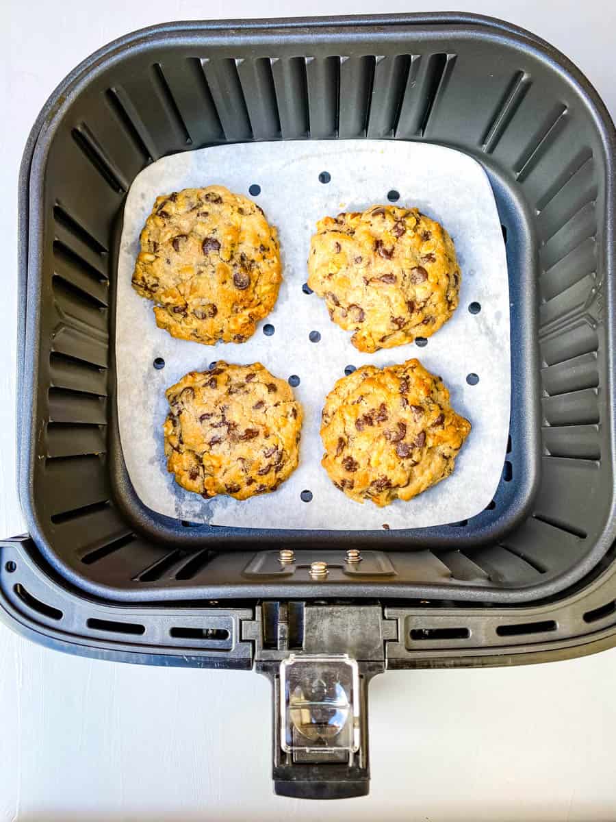 Easy Air Fryer Chocolate Chip Cookies + VIDEO