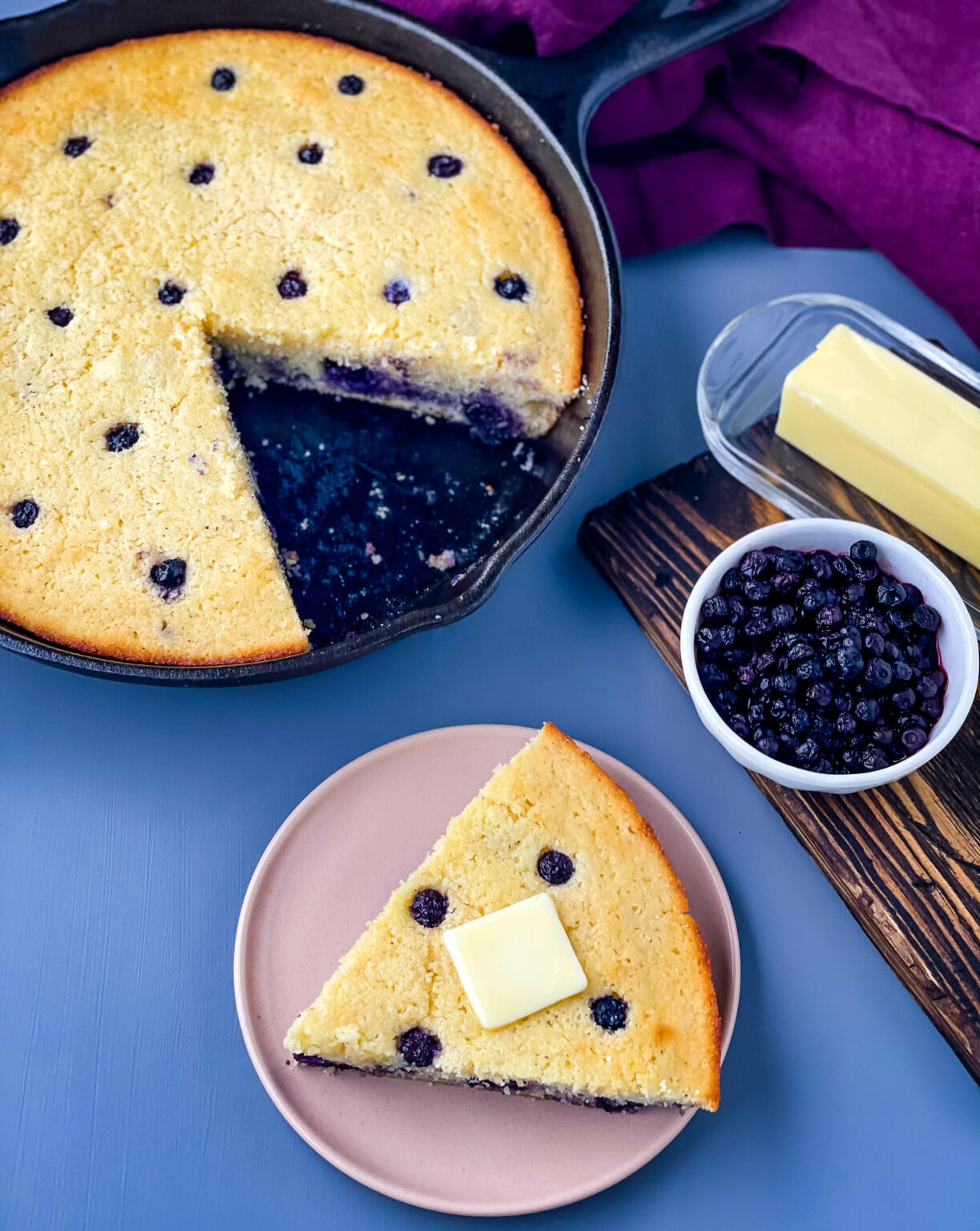 Blueberry Cornbread Recipe + {VIDEO}