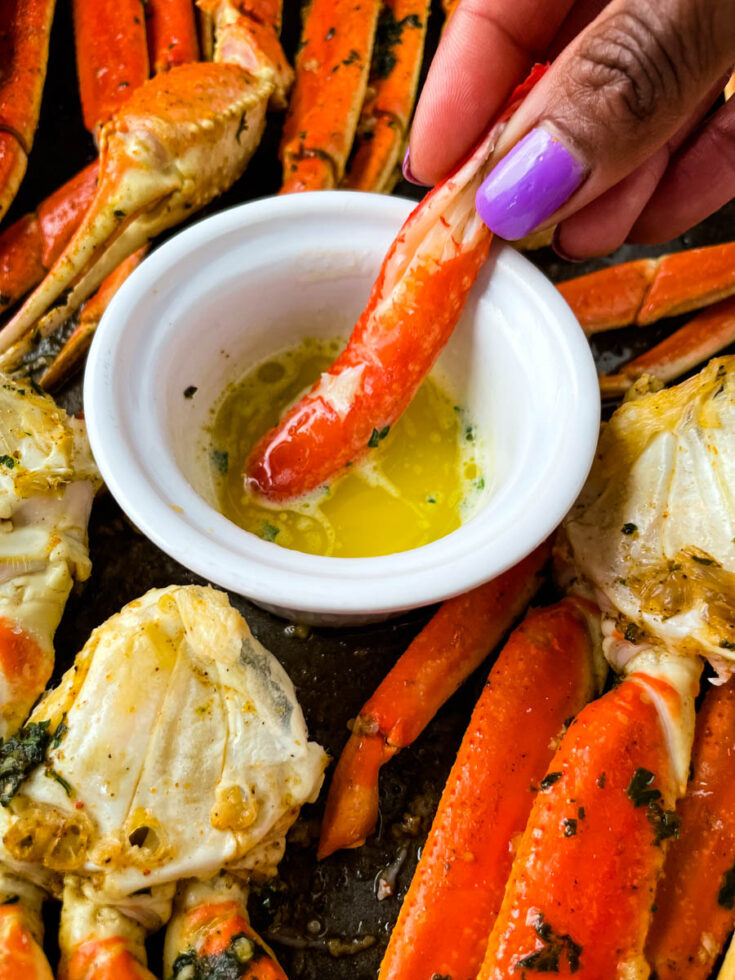 Baked Crab Legs with Garlic Butter + {VIDEO}