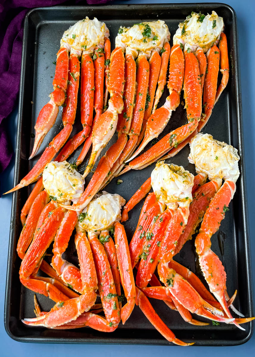 Baked Crab Legs with Garlic Butter + {VIDEO}