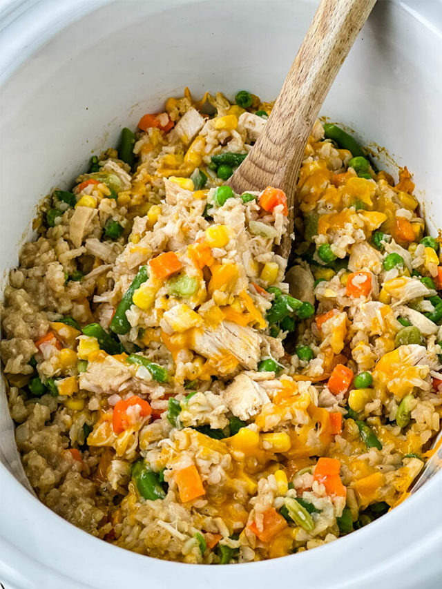 Easy Crockpot Chicken and Rice