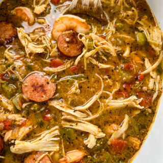 gumbo in a Crockpot slow cooker