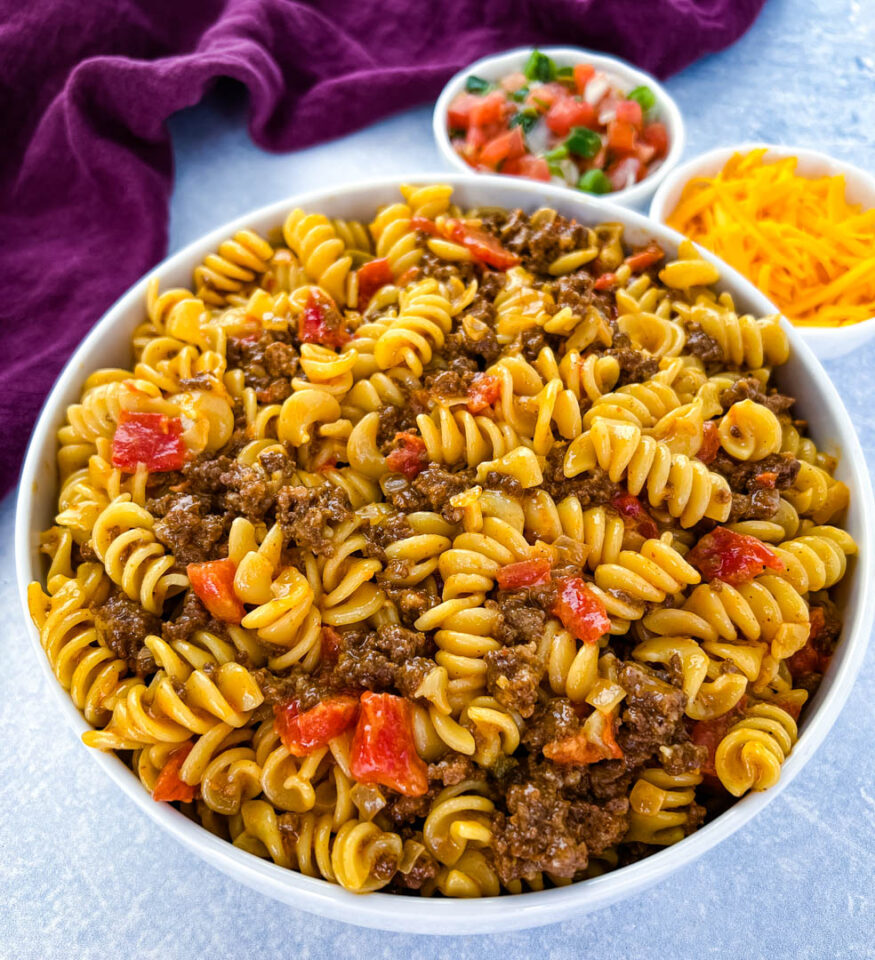 Cheesy Taco Pasta + {VIDEO}