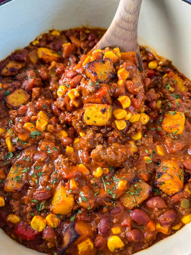 Easy Butternut Squash Chili With Turkey or Beef