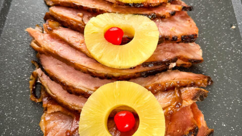 Crock Pot Spiral Ham with Hot Honey Peach Glaze - Upstate Ramblings