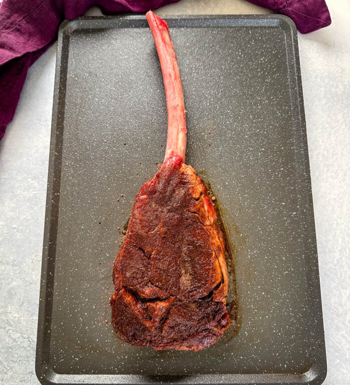 Traeger Smoked Tomahawk Steak