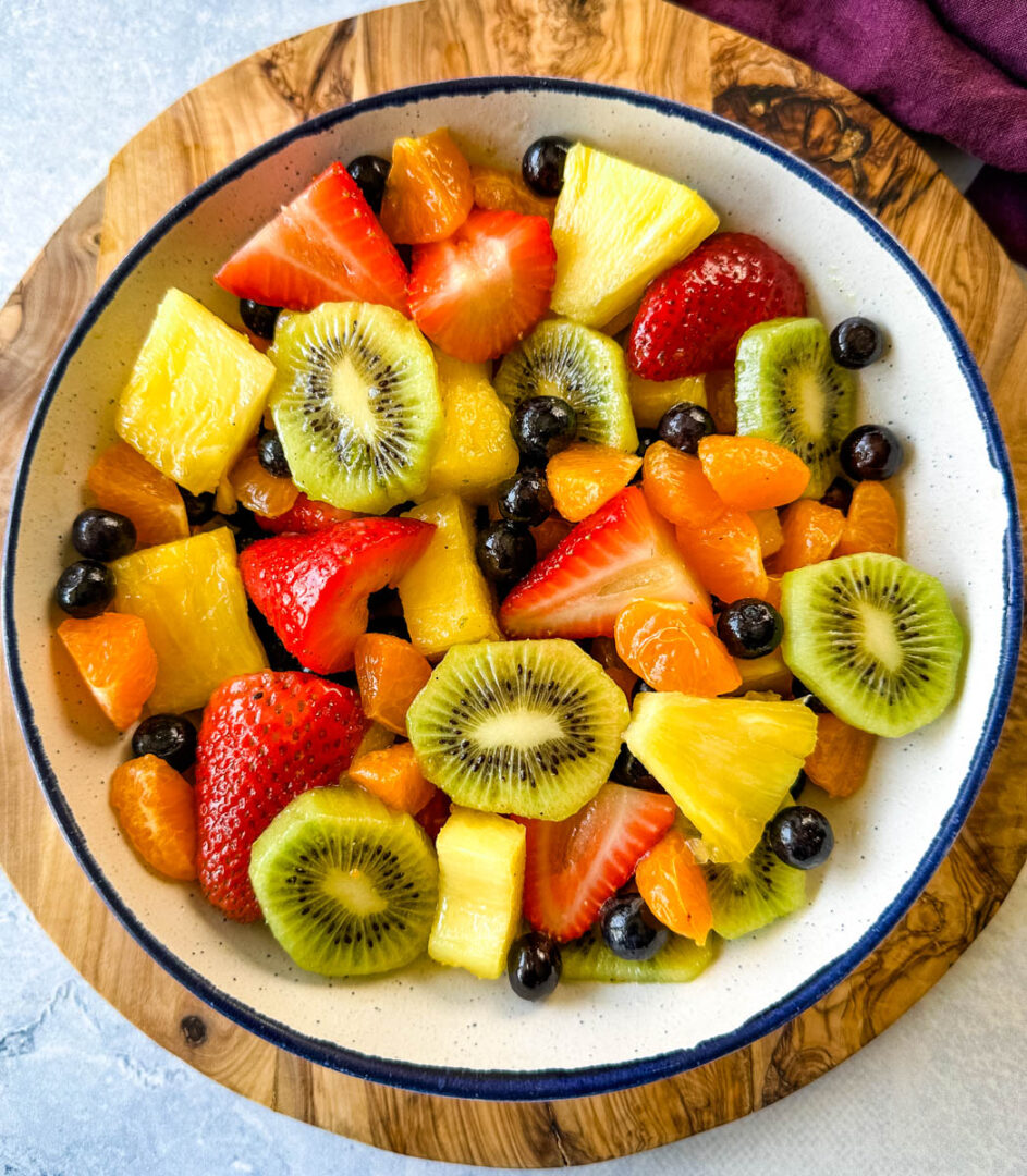 Fruit Salad with Honey Lime Dressing