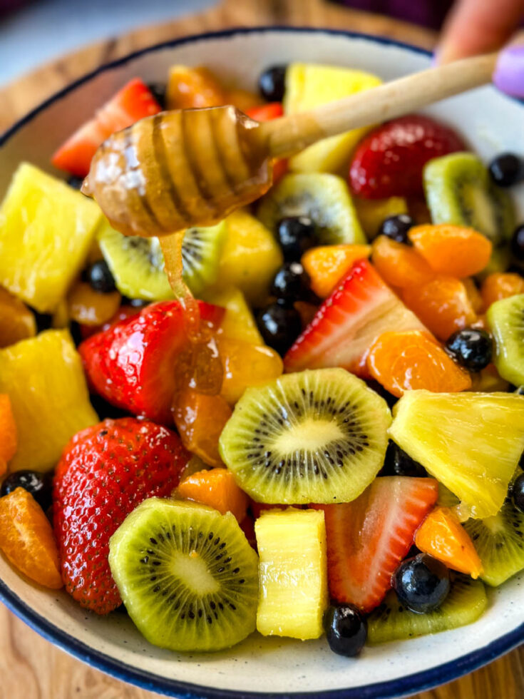 Fruit Salad with Honey Lime Dressing