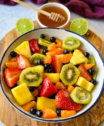 Fruit Salad With Honey Lime Dressing