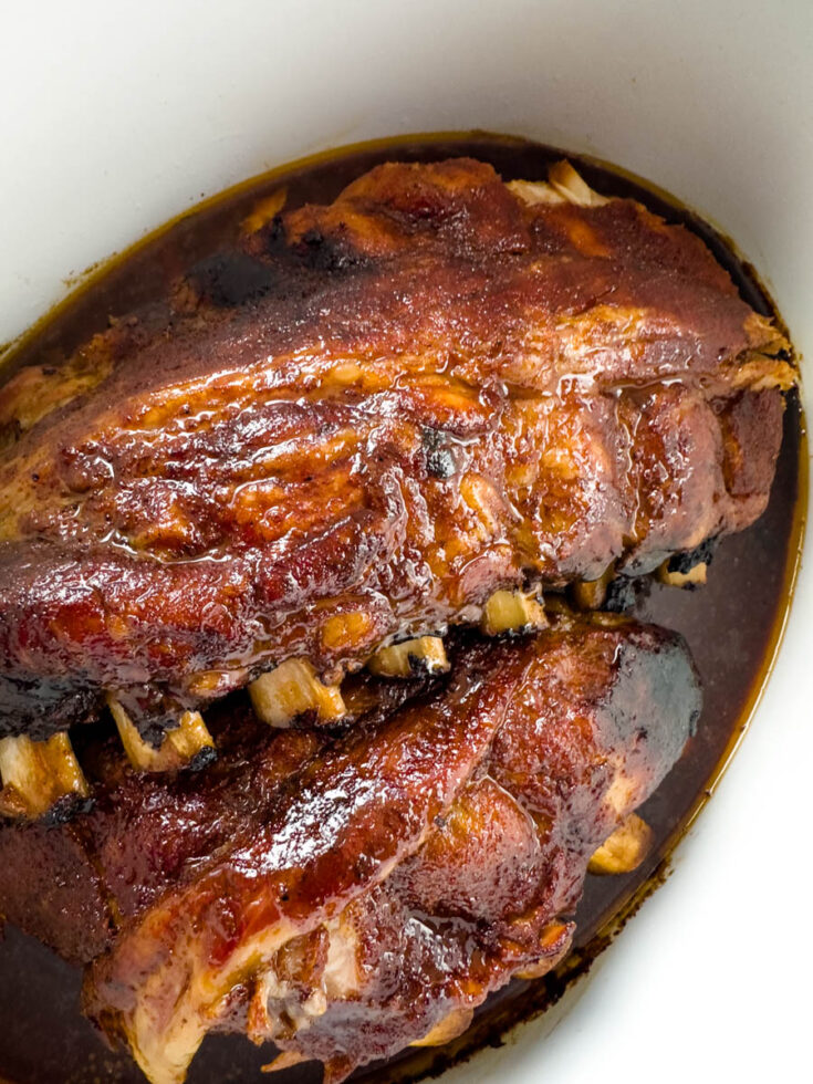 Slow Cooker Crockpot Ribs with BBQ Sauce