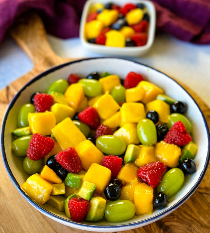 Mango Fruit Salad with Honey Lime Dressing