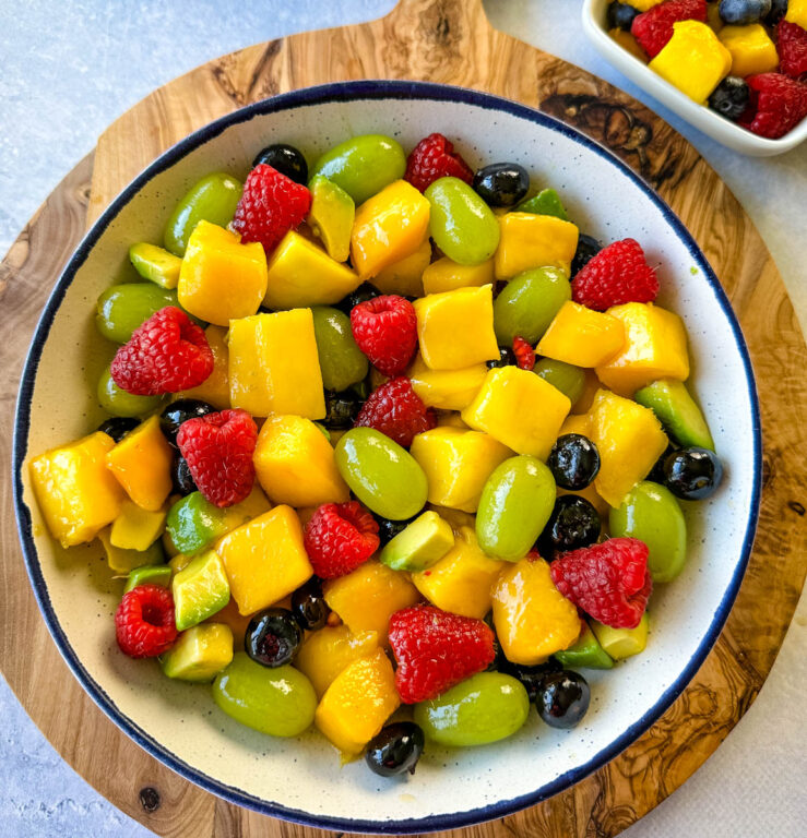 Mango Fruit Salad with Honey Lime Dressing