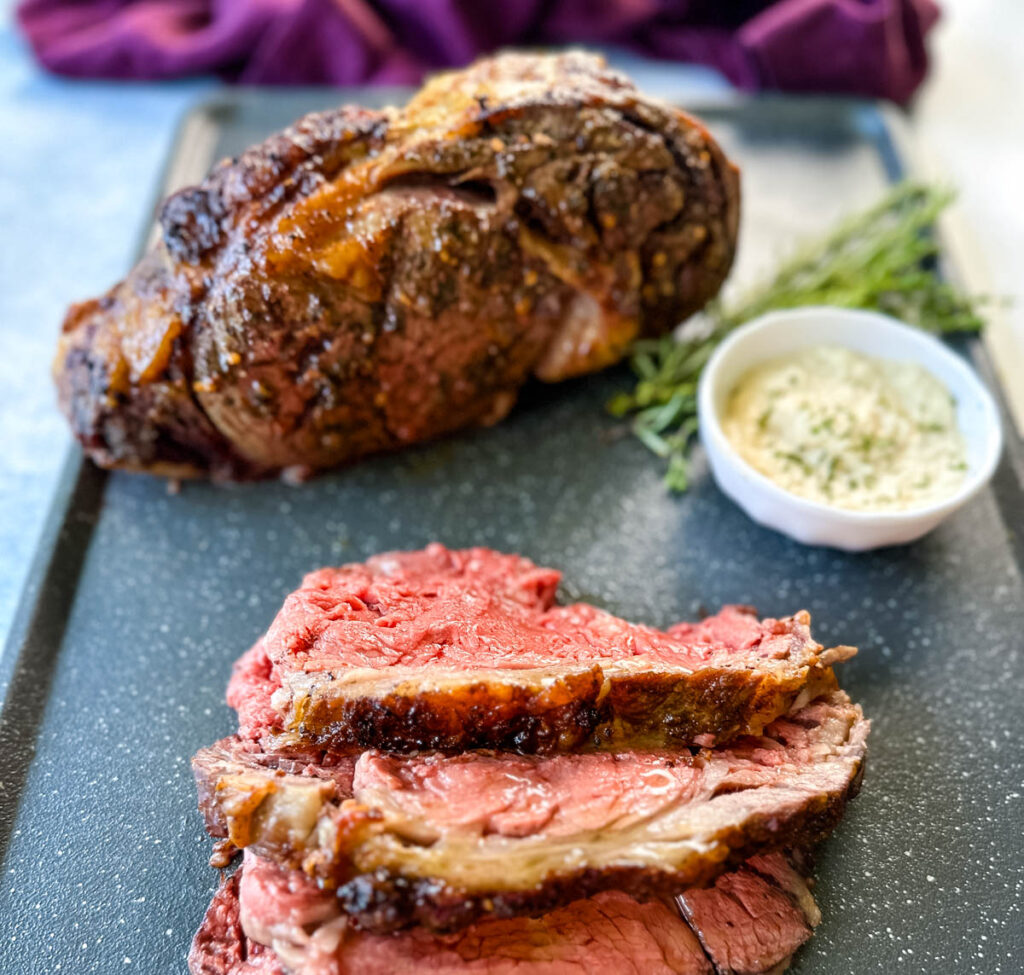 Prime Rib Roast With Garlic Herb Butter - Clover Meadows Beef