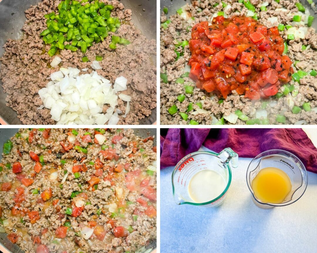 Ground Beef Pasta with Alfredo