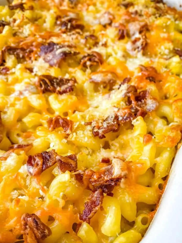 Baked Smoked Bacon Gouda Mac and Cheese Recipe