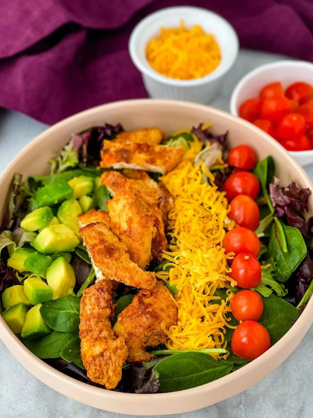 Easy Crispy Fried Chicken Salad