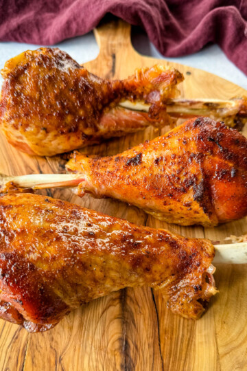 smoked turkey legs on a plate