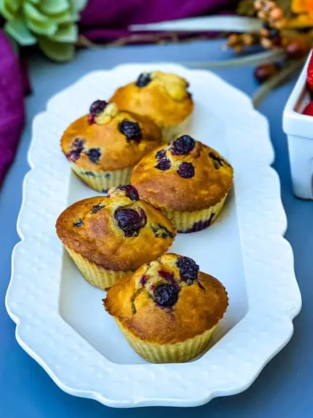 Healthy Homemade Blueberry Muffins (so easy!)