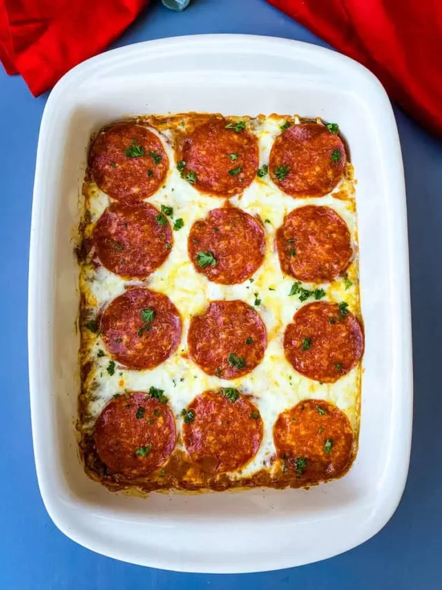 Keto Low-Carb Pizza Casserole – healthy dinner idea