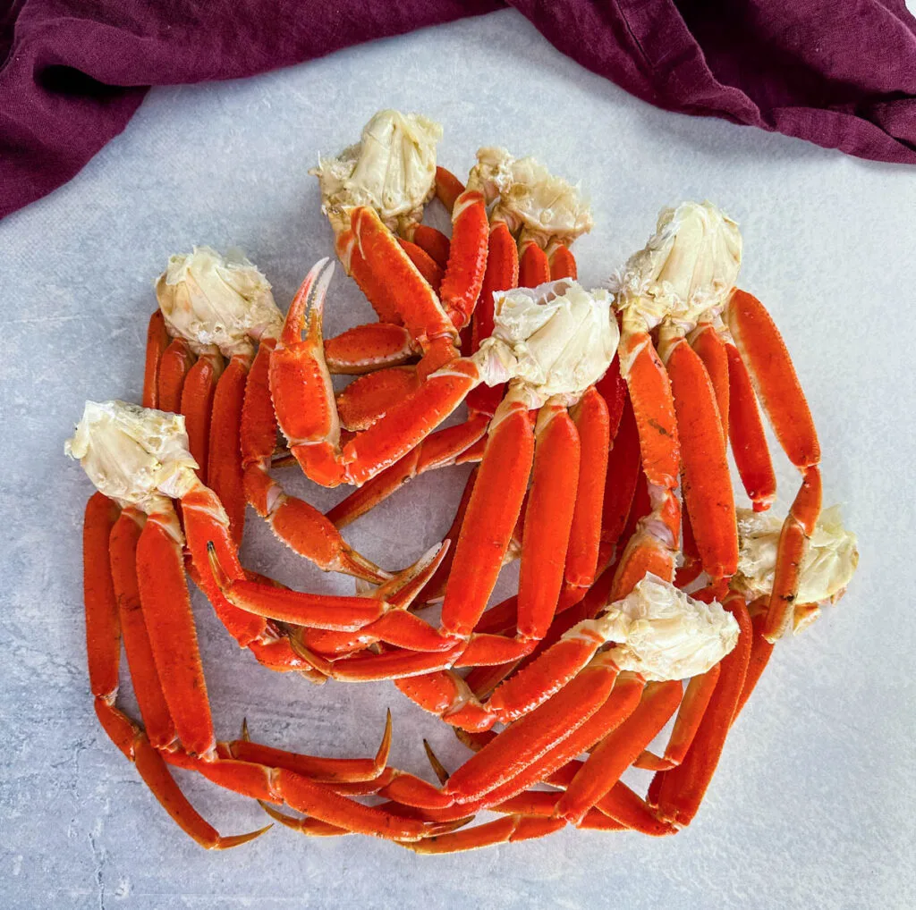 snow crab legs on a flat surface