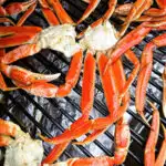 crab legs on a Traeger smoker grill